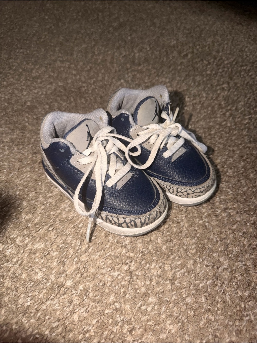 Jordan Kids Navy and White Toddler Basketball Sneakers